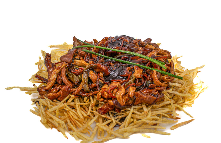 Crispy potatoes teriyaki