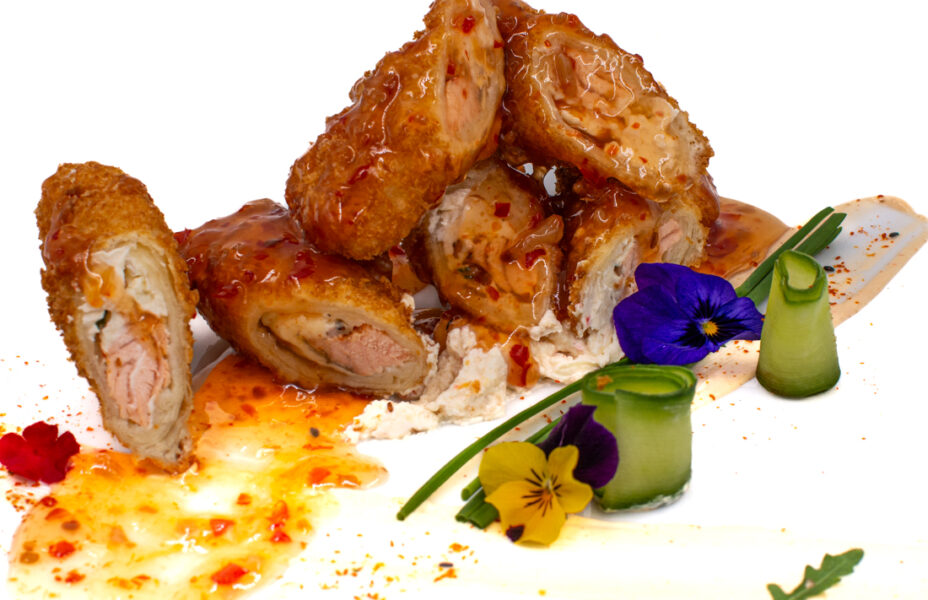 Salmon tembura with Cheese